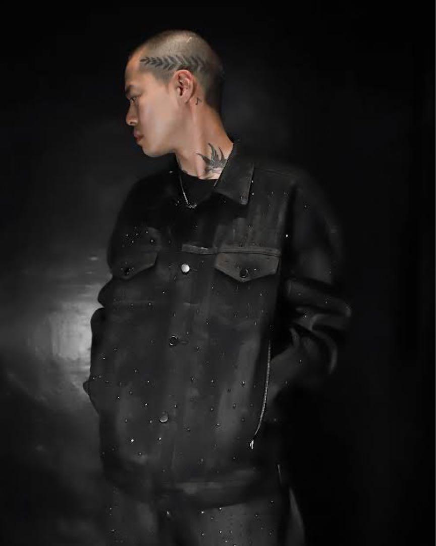 ジャケット・アウター RHINESTONE COATING DENIM JACKET lastnest