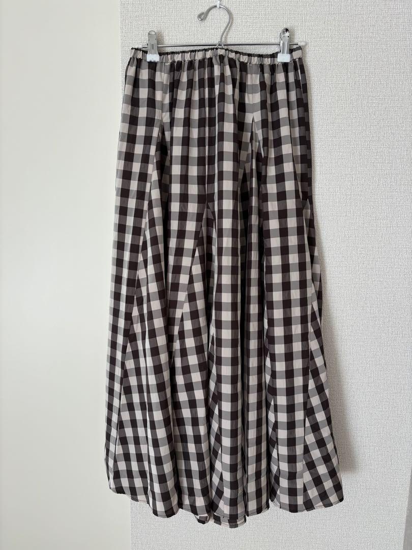 美品 IENA イエナ ギンガムチェックパネルスカート サイズ36