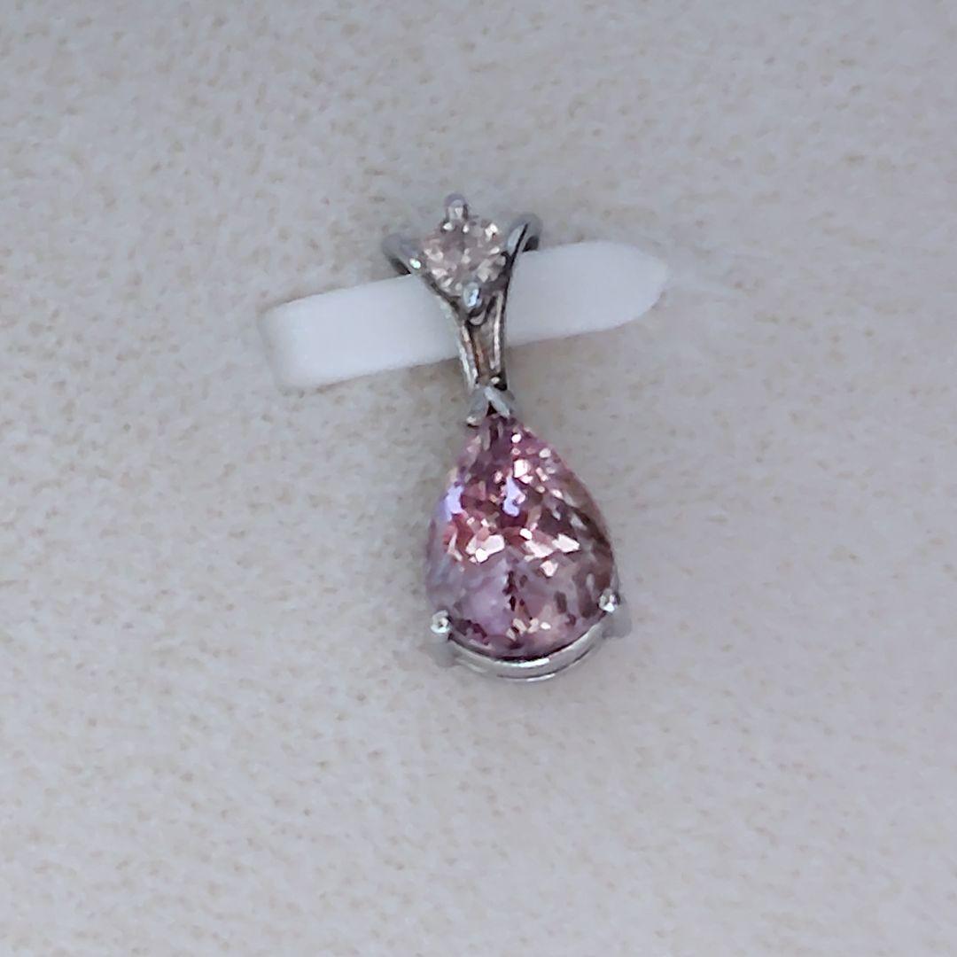 パパラチアサファイア　ネックレストップ