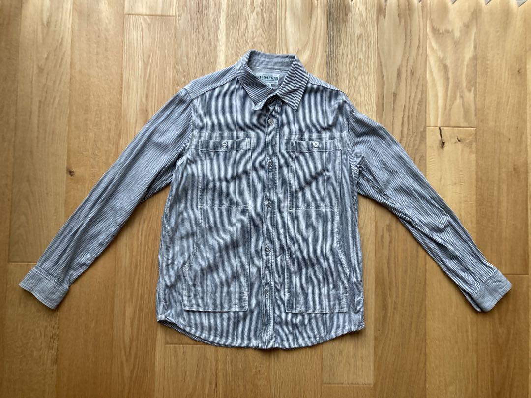 ササフラス SASSAFRAS ヒッコリーシャツ Sサイズ///ガーデニング 庭