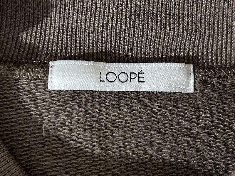 LOOPE ルーペ ヘビーウェイト 前V オーバーサイズ スウェット グレージュ