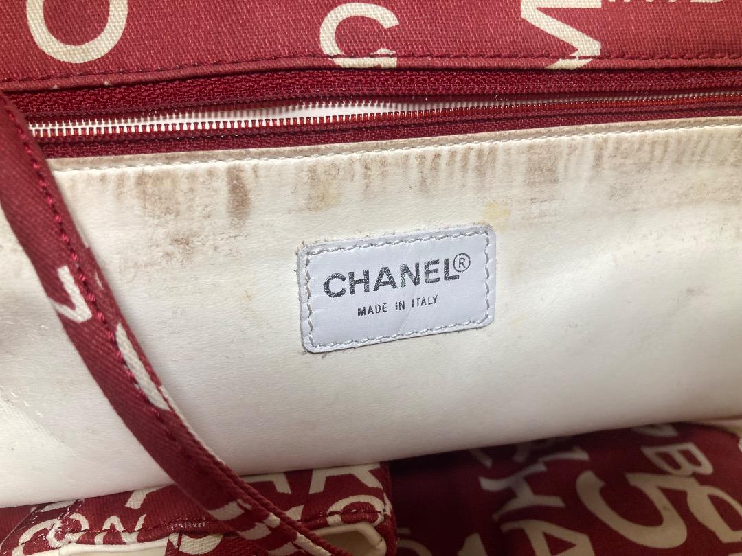 CHANEL バイシー ロゴプリント ショルダーバッグ 赤 バッグ