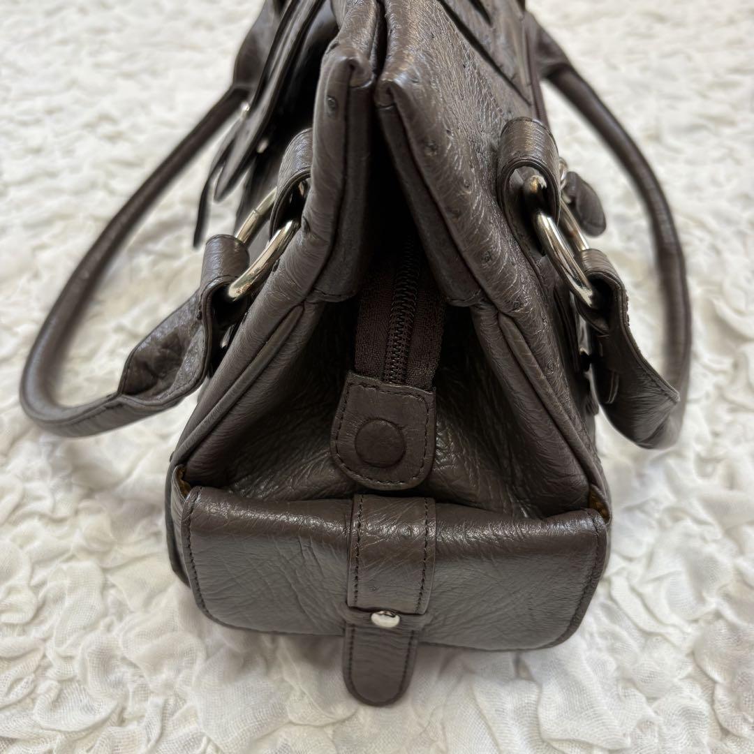 Y2K 美品 オーストリッチ ハンドバッグ ワンショルダー 肩掛け