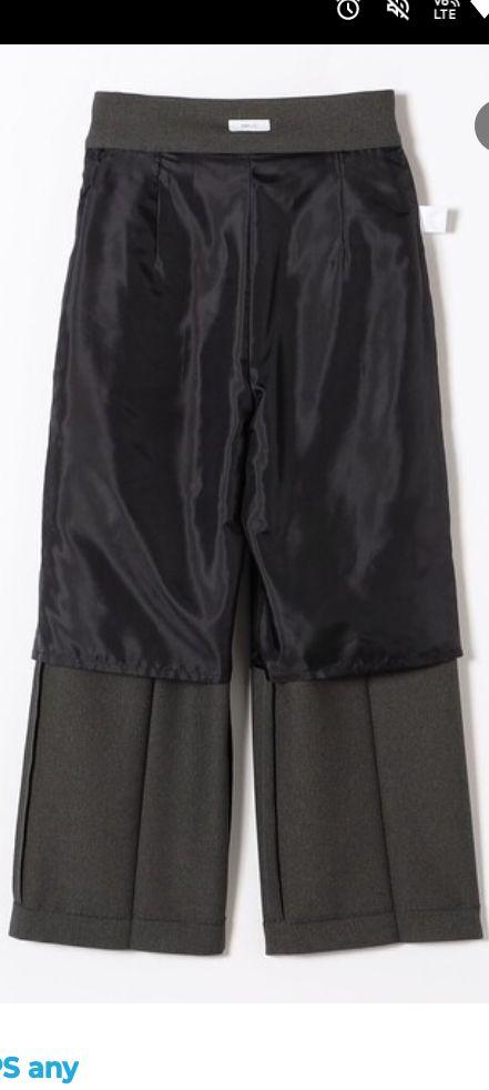 SHIPS any　マニッシュ サスペンダー ワイド パンツ