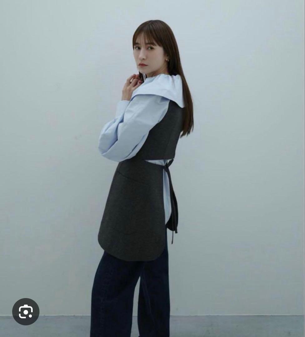 CLANE BIG COLLAR DRAWSTRING BLOUSE CLANE BIG COLLAR DRAWSTRING BLOUSE