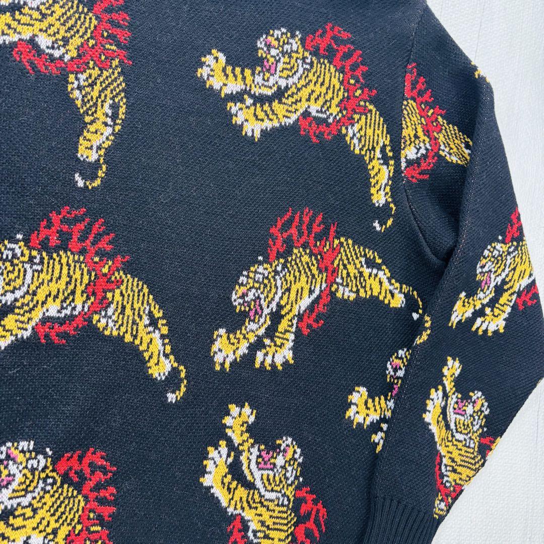 美品】WACKO MARIA TIM LEHI タイガー クルーネックニット S