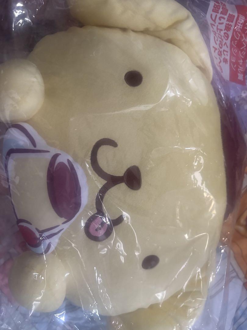 サンリオ ポムポムプリン くじ ラストスペシャル賞 顔形クッション