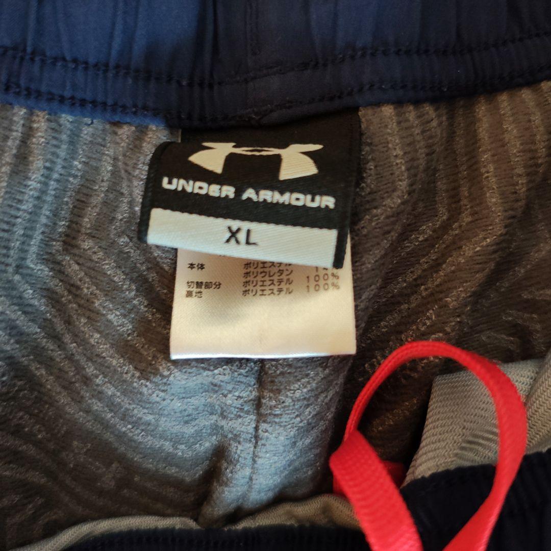 美品　Under Armour アンダーシャツ XXL ネイビー/レッド　上下