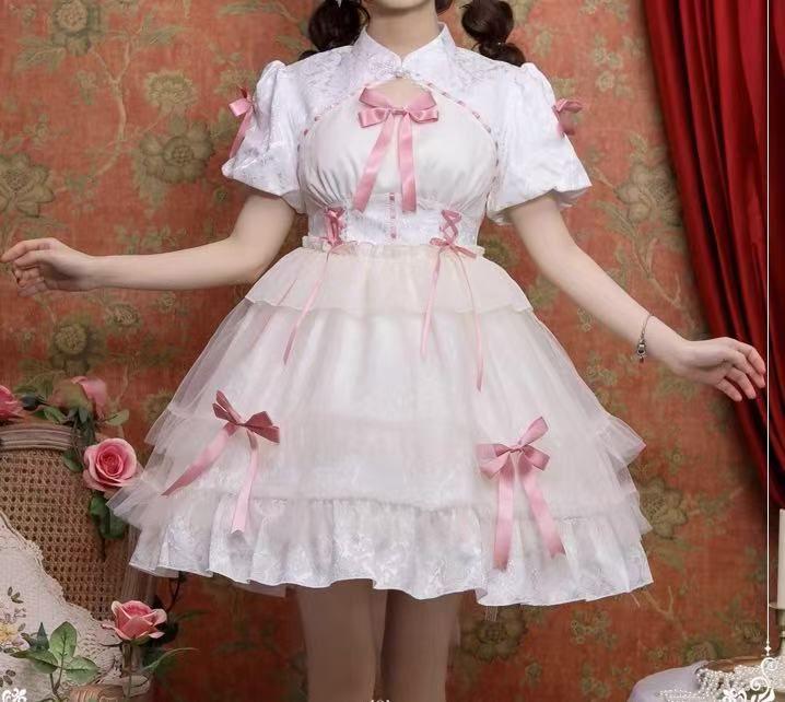 ゴスロリ フリルロリータドレス お嬢様 めめしい 森ガールメイド衣装 パネル拼接