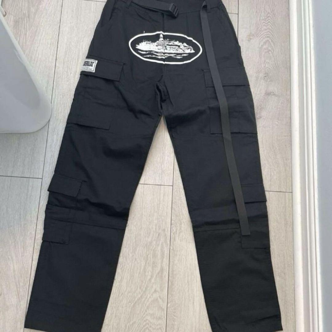 パンツ Corteiz Cargo Pants Black / White