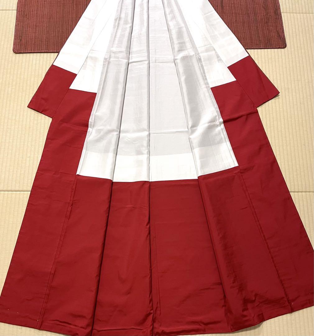 単衣仕立て 縞の上品な紬着物 正絹 AK-6197（本塩沢 単衣 着物