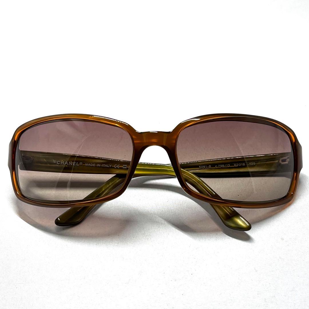 【イタリア製】CHANEL シャネル ラインストーン ロゴ サングラス ブラウン 【イタリア製】CHANEL シャネル ラインストーン ロゴ サングラス ブラウン