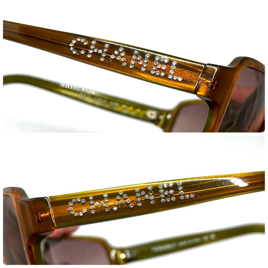 【イタリア製】CHANEL シャネル ラインストーン ロゴ サングラス ブラウン 【イタリア製】CHANEL シャネル ラインストーン ロゴ サングラス ブラウン