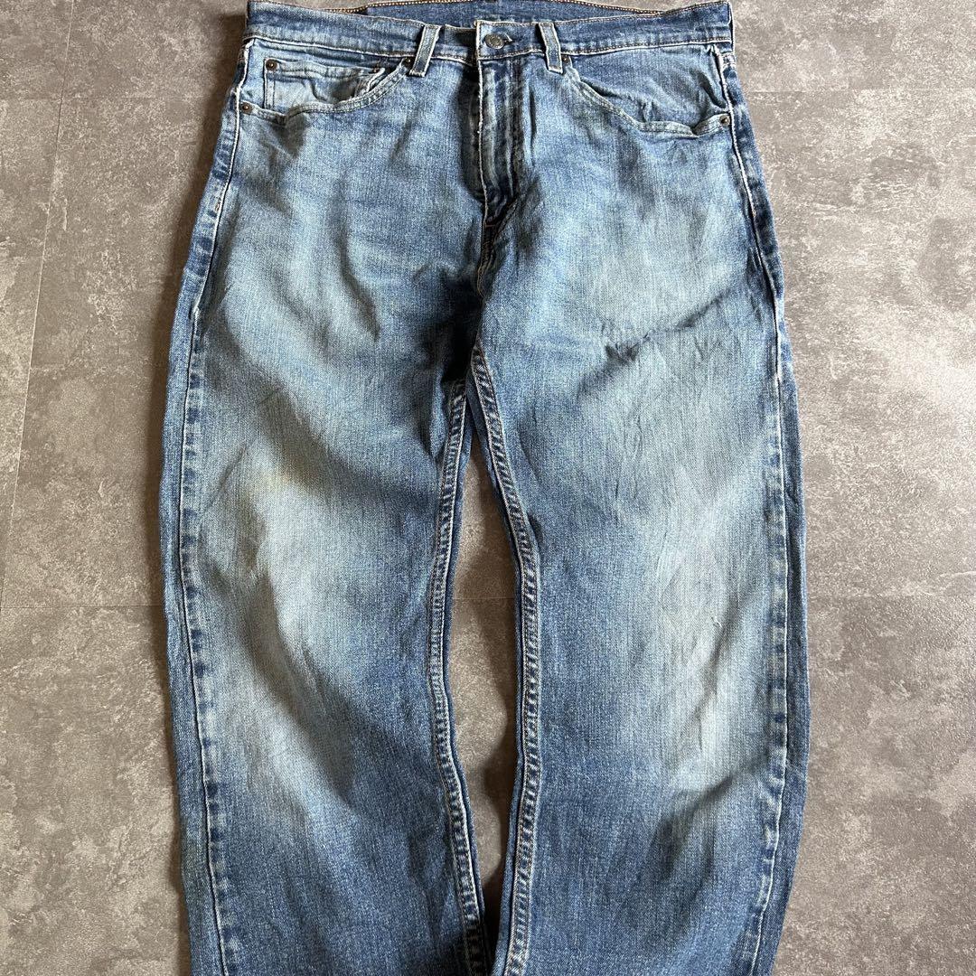 雰囲気⭕️ Levi's 505 STRAIGHT 鬼ヒゲ フェード ハチノス