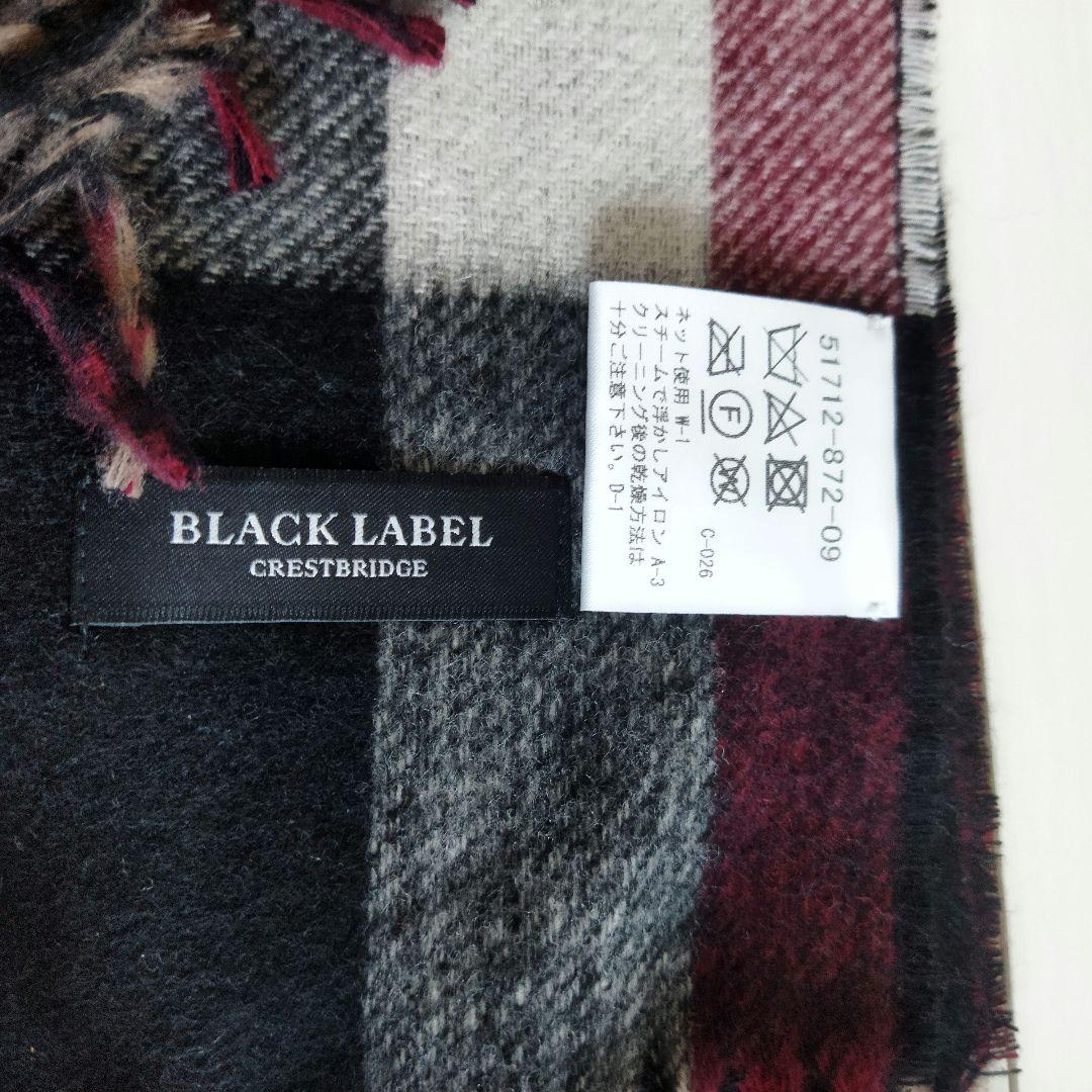 BLACK LABEL CRESTBRIDGE カシミヤウール チェックマフラー