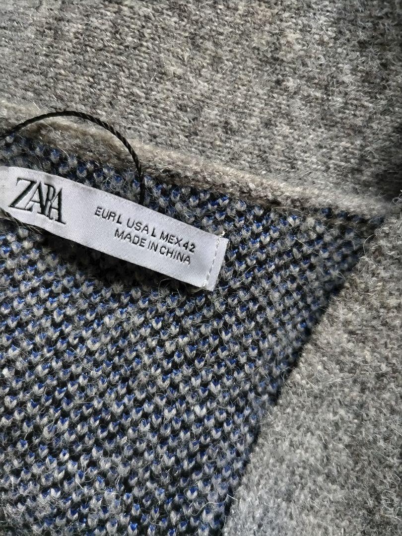 新品　ZARA　グラフィックジャガードカーディガンカーディガン