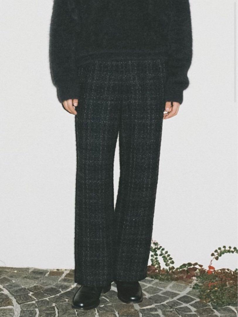 【LIDNM】 ALPACA SILK TWEED TROUSERS
