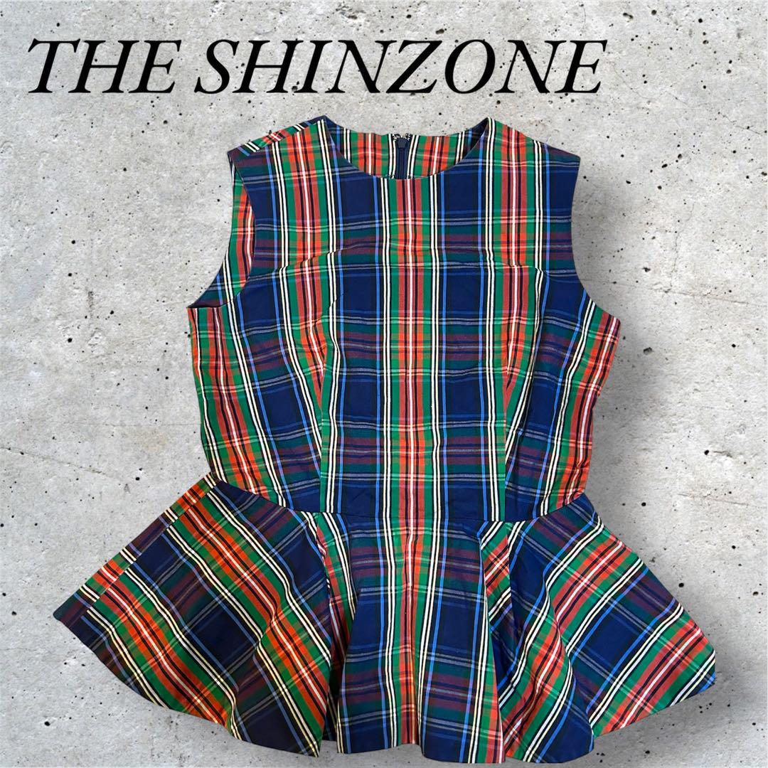 【早い者勝ち】THE SHINZONE チェック柄 フリル カットソーチュニック