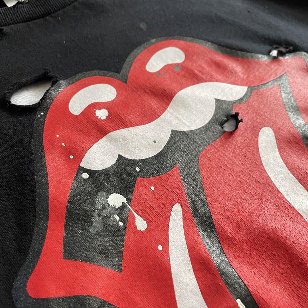 y2k“Rolling Stones reprint”boro t-shirt