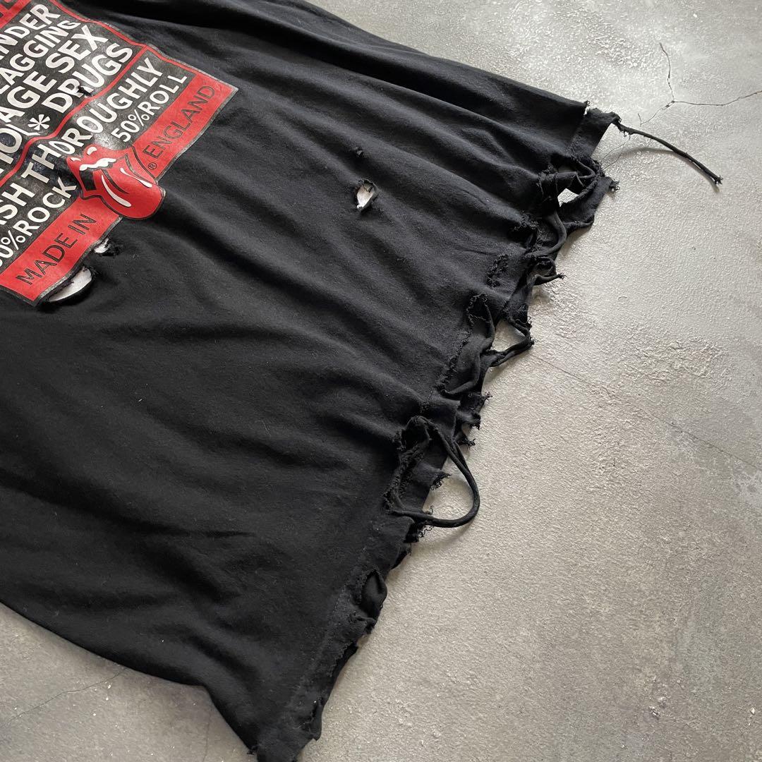 y2k“Rolling Stones reprint”boro t-shirt