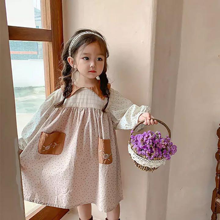 韓国子供服 130 ワンピース ナチュラル 森ガール メルカリ