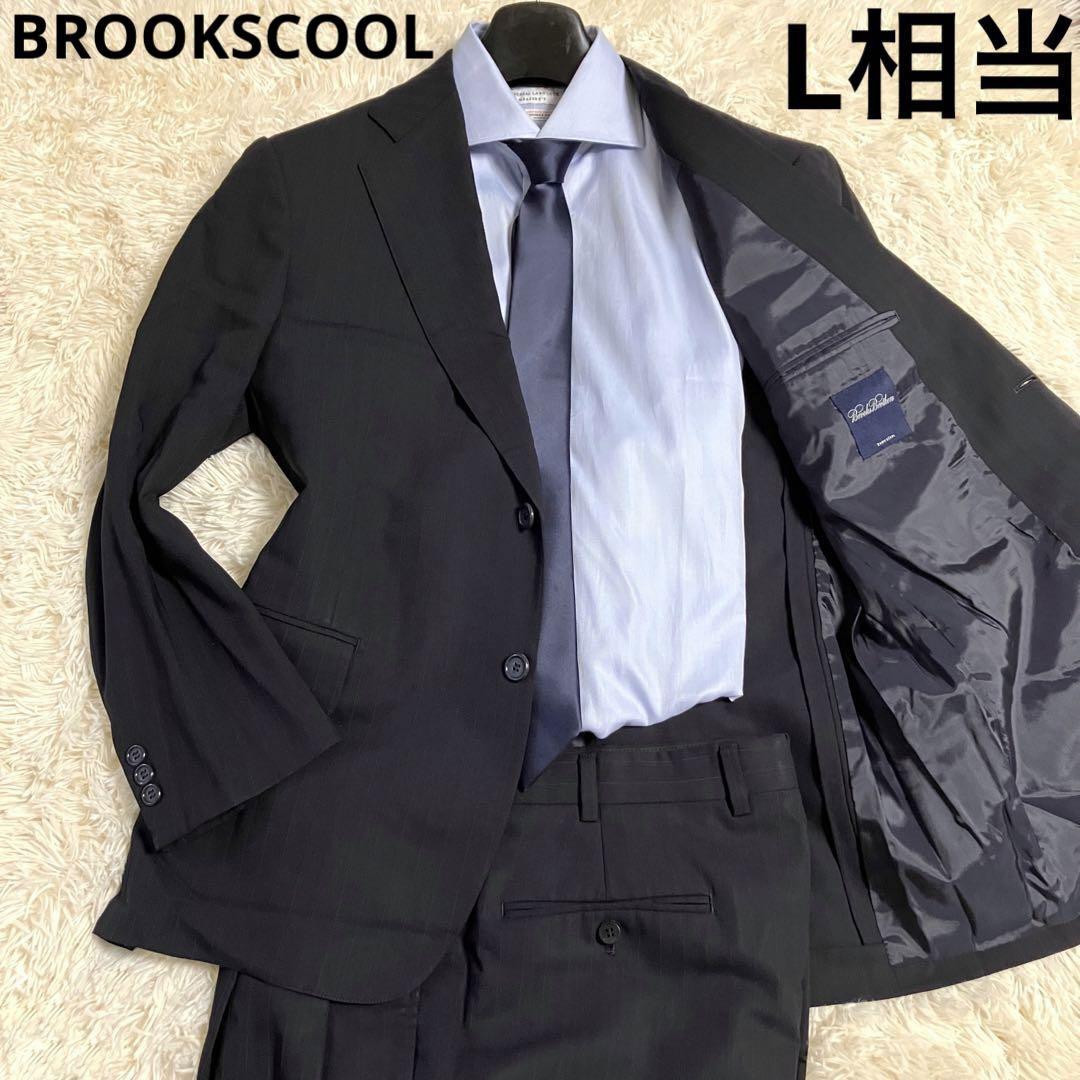 爽やかネイビー】Brooks Brothers スーツL相当 ブルックスクール-