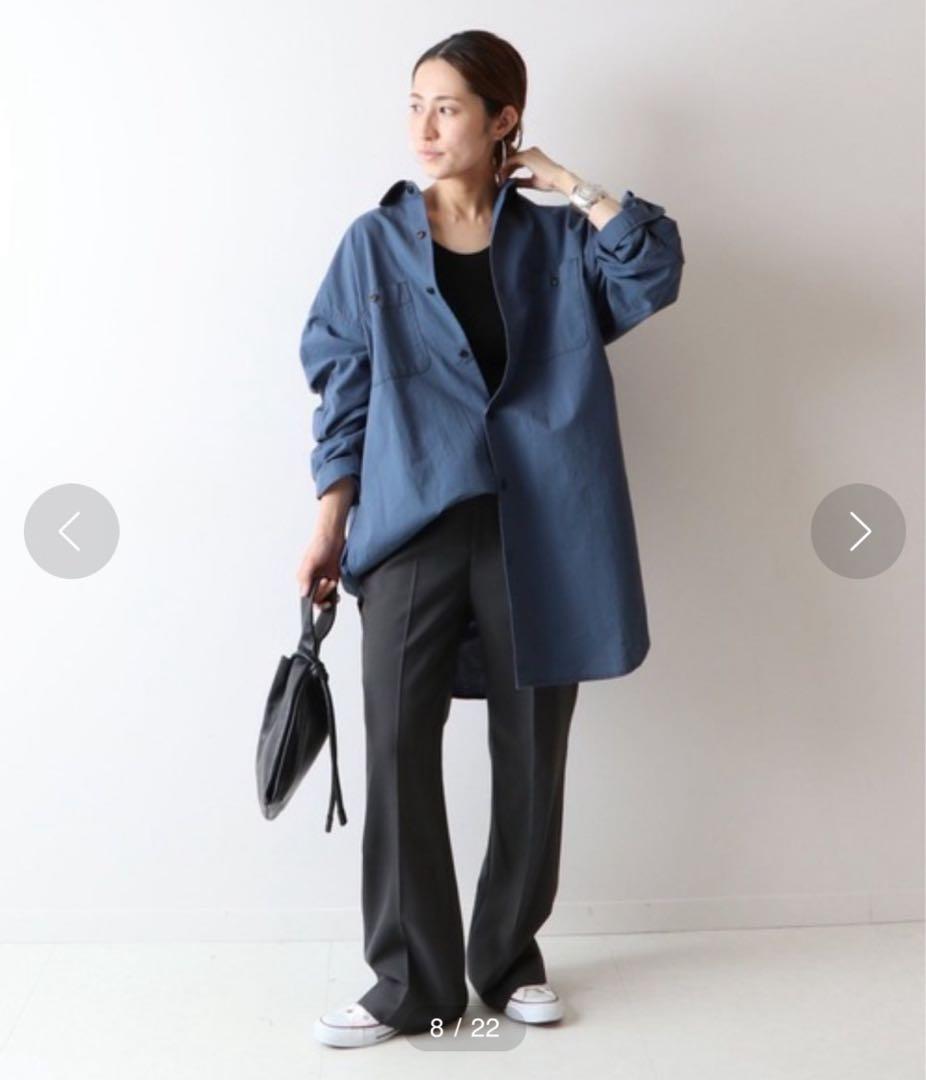 フレームワーク トップス 長袖 ダンガリービッグシャツ オーバーサイズ