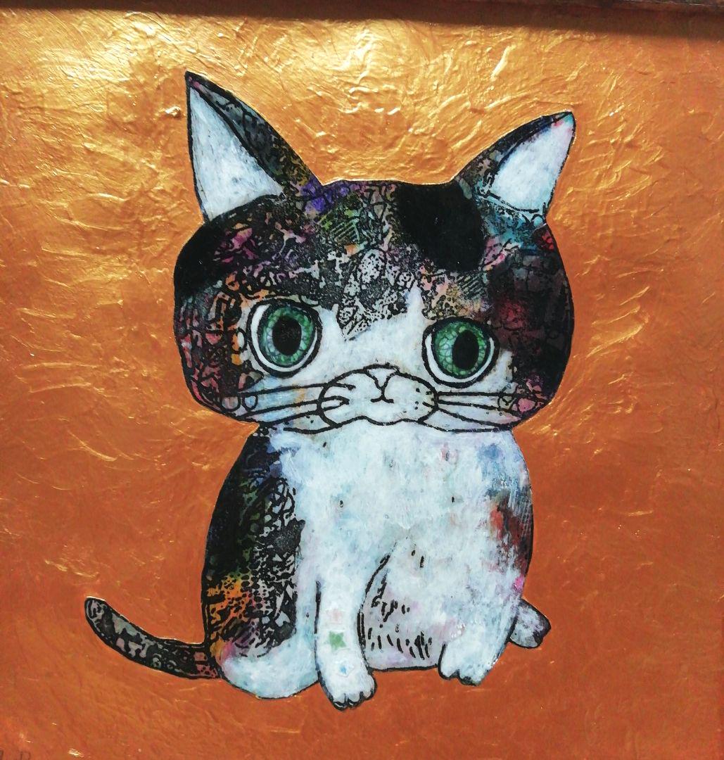 額付き銅版画応用絵画2 title「センチメンタル猫」 - メルカリ 額付き銅版画応用絵画2 title「センチメンタル猫」 - メルカリ