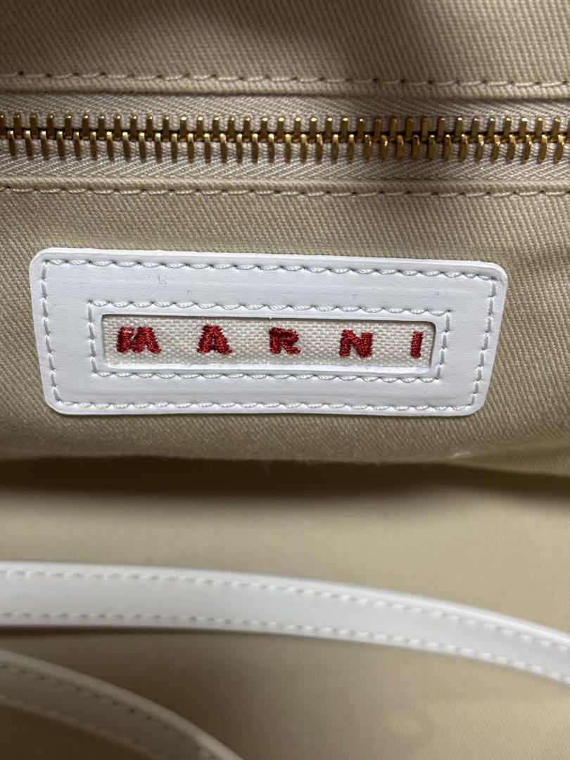 あんしん鑑定済〗 MARNI マルニ かごバッグ 白 国内正規品 美品