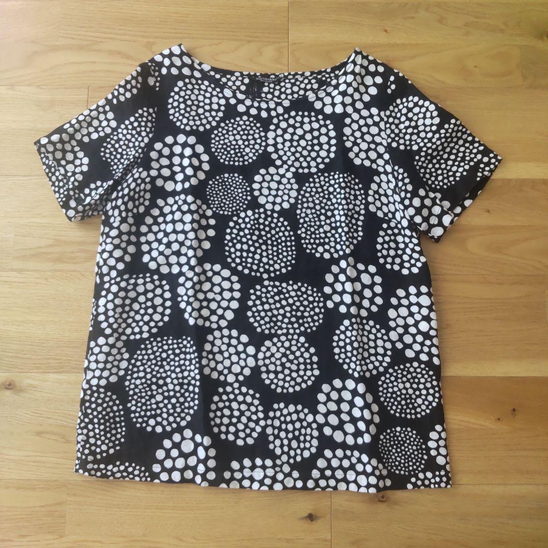 marimekkoマリメッコ　リネン100% Tブラウス marimekko マリメッコ リネン カットソーブラウス - メルカリ