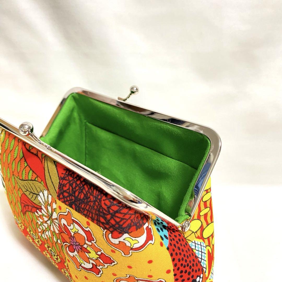 ぞぞがま口財布　がま口ポーチ　メイクポーチ　ハンドメイド　北欧花柄 がま口財布 がま口ポーチ メイクポーチ ハンドメイド 北欧花柄