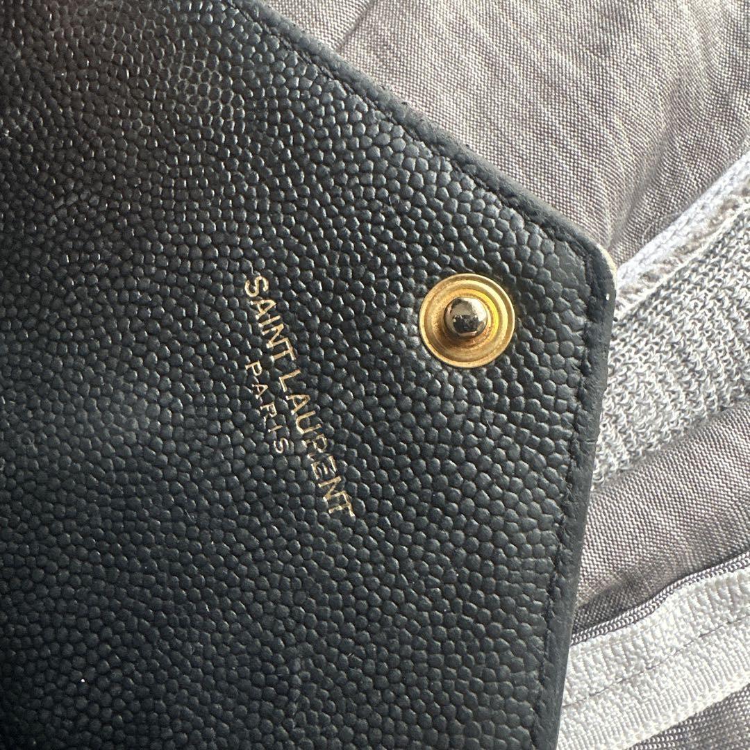 YSL イヴサンローラン キルティング 長財布 黒