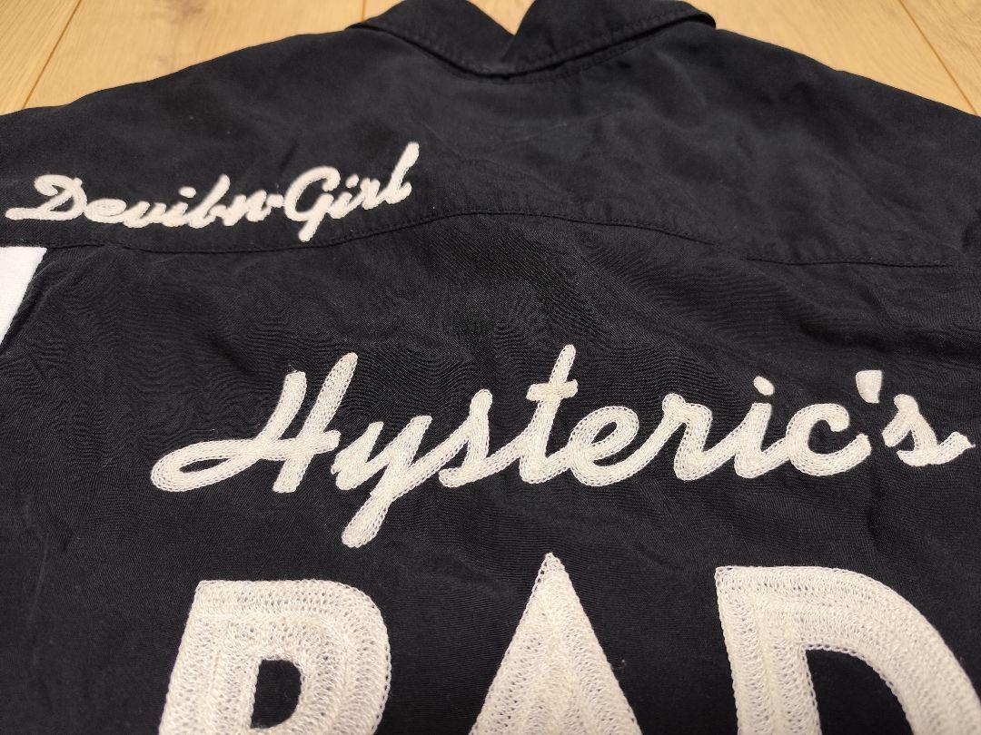 Hysteric Glamour 半袖 古着トップス 刺繍 開襟 ワークシャツ