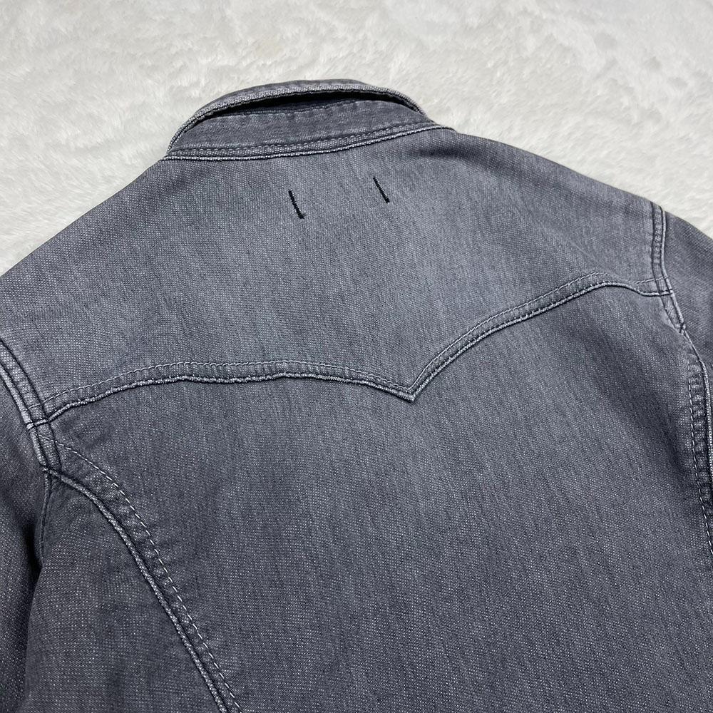 YANUK　デニムシャツ　グレー　ストレッチ性　日本製　ヤヌーク