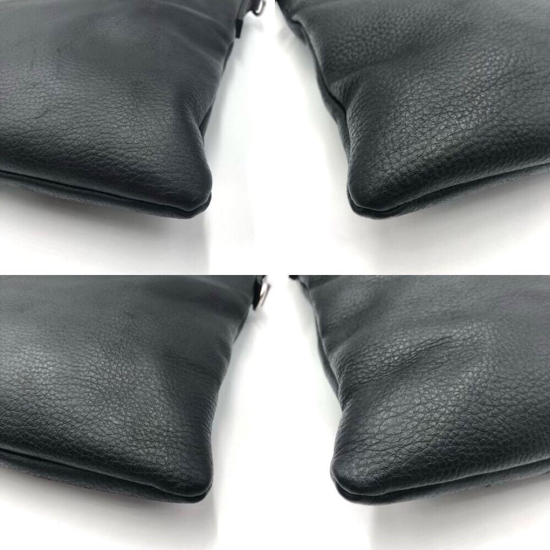 希少 極美品 D&G ドルガバ 2way ショルダーバッグ レザー ブラック