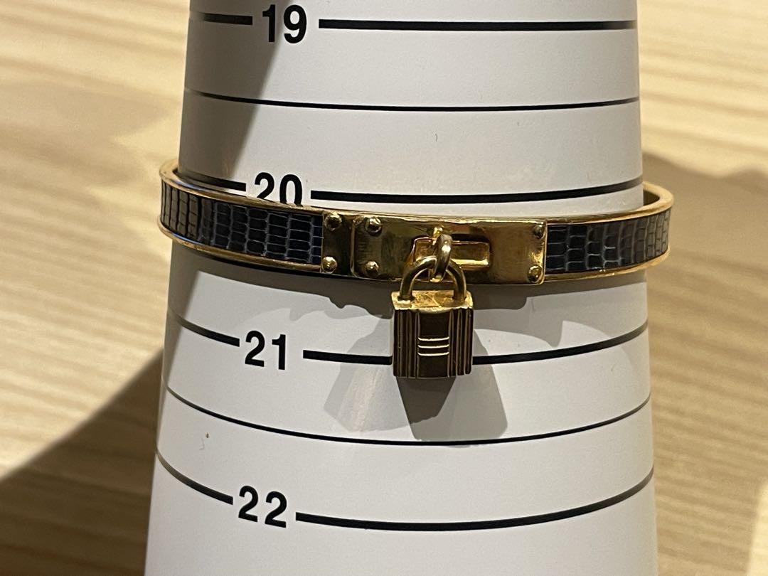 エルメス HERMES ケリー カデナバングル ブレス リザード ヴィンテージ