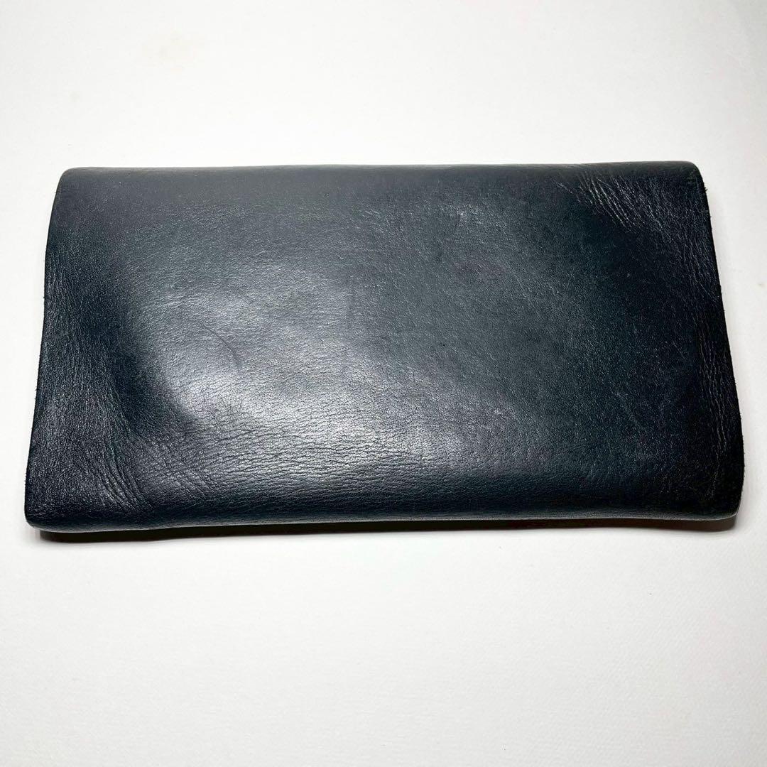 所作 shosa 長財布 レザーウォレット ブラック ロング オーロラ