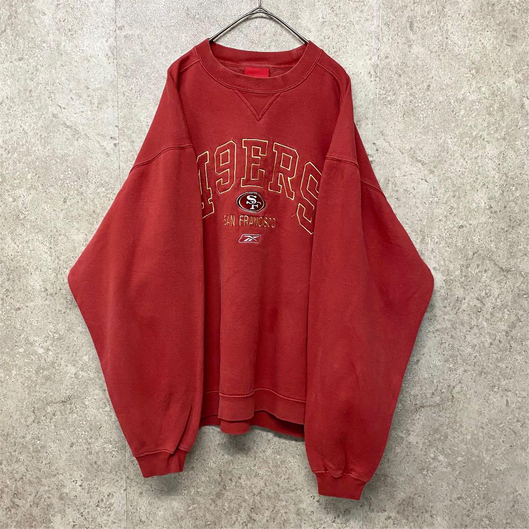 ただきます℉ 希少XL NFL 49ERS 刺繍スウェットトレーナー h5JnM