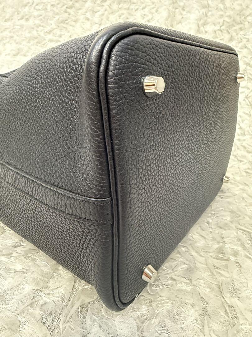 エルメス ピコタンロックMM ノワール シルバー金具 エルメス ピコタンロックMM ノワール シルバー金具