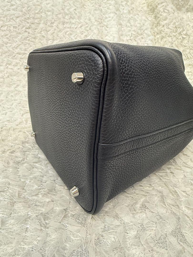 エルメス ピコタンロックMM ノワール シルバー金具 エルメス ピコタンロックMM ノワール シルバー金具