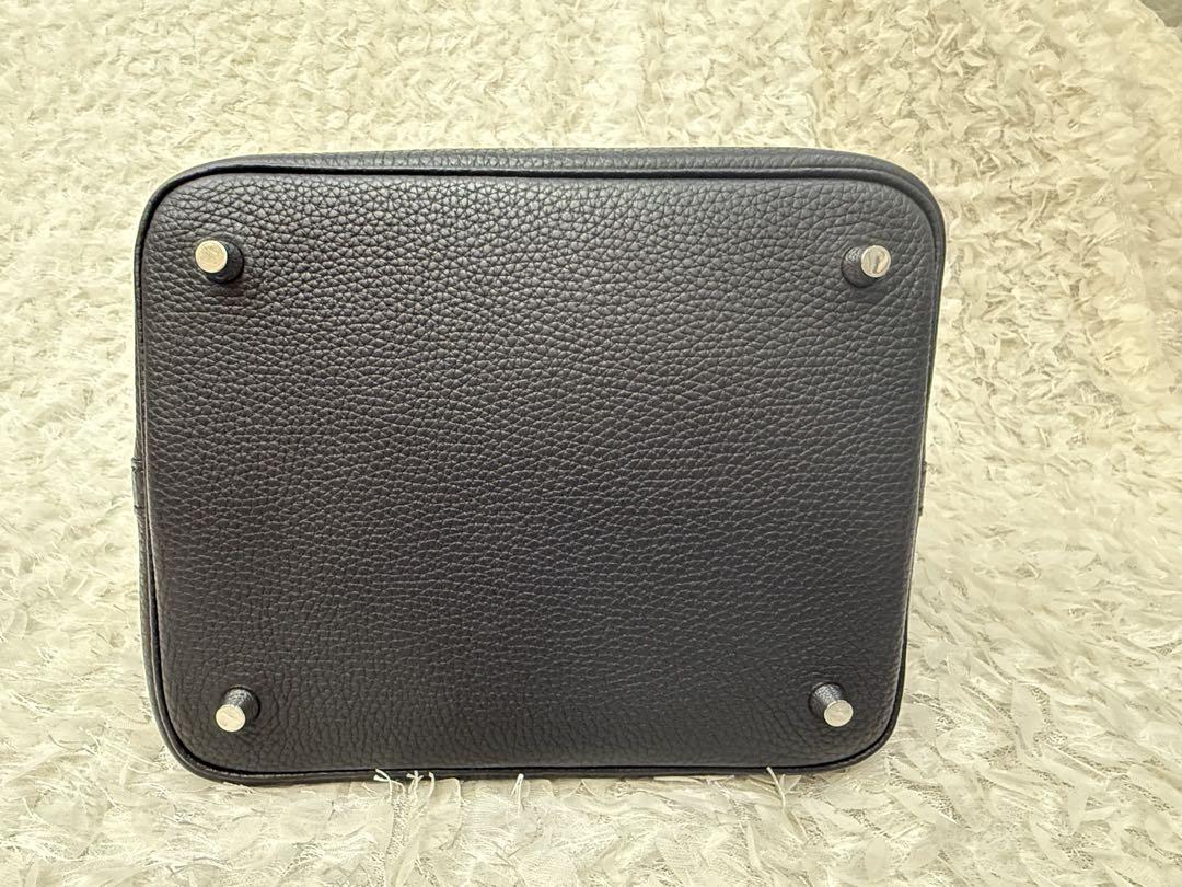 エルメス ピコタンロックMM ノワール シルバー金具 エルメス ピコタンロックMM ノワール シルバー金具