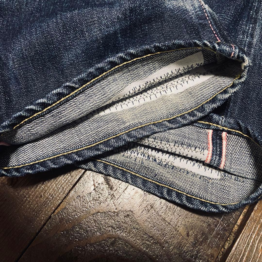 桃太郎ジーンズ出陣501XXレプリカ モモタロウジーンズ鬼フェードグランジW88