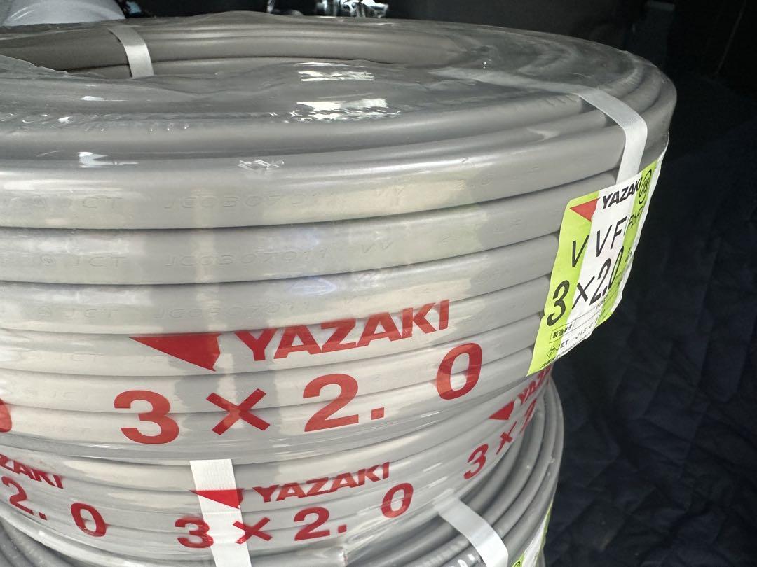 もなか様専用YAZAKI 3×2.0 電線 黒白赤