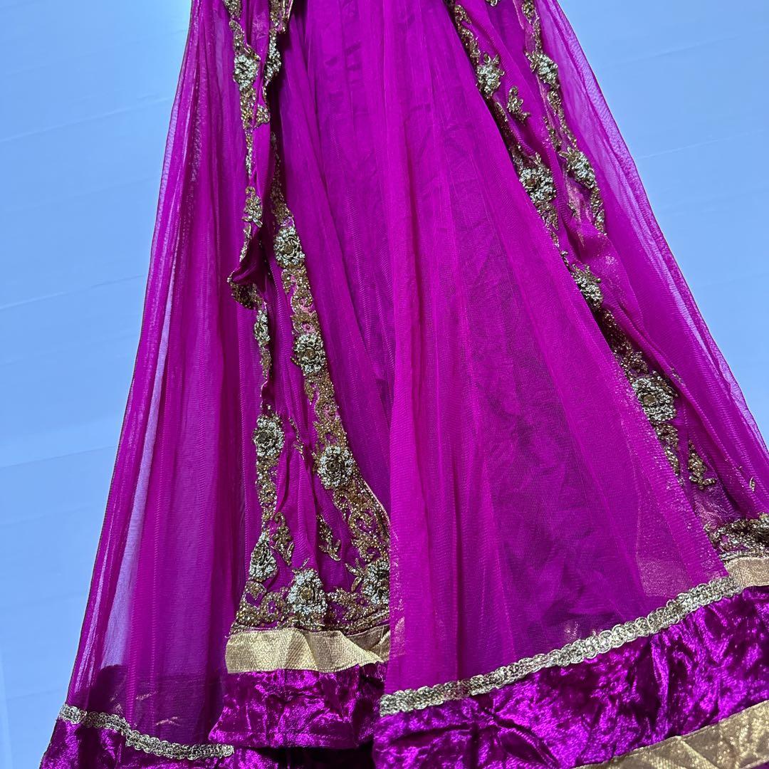 一点限り❤️ロングドレス【38】ピンク ビーズ ストーン 刺繍 パーティー