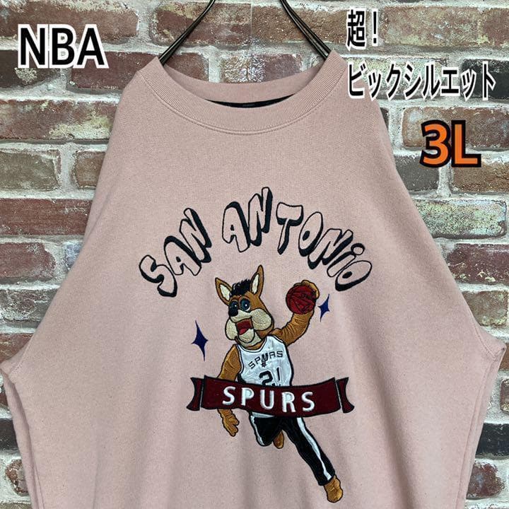 激レア》NBA スウェット ビックシルエット ビックロゴ 刺繍ロゴ☆3L