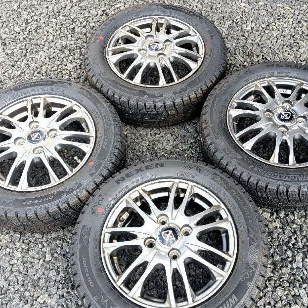 【送料込！】13インチ アルミホイール/スタッドレス　 155/65R13 　①