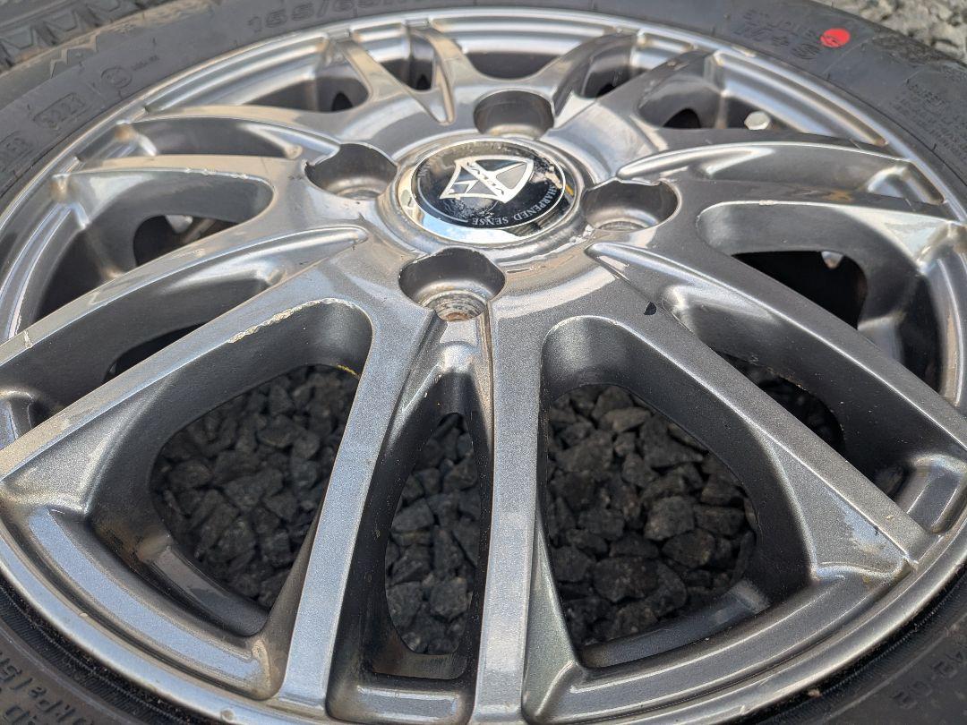 【送料込！】13インチ アルミホイール/スタッドレス　 155/65R13 　①