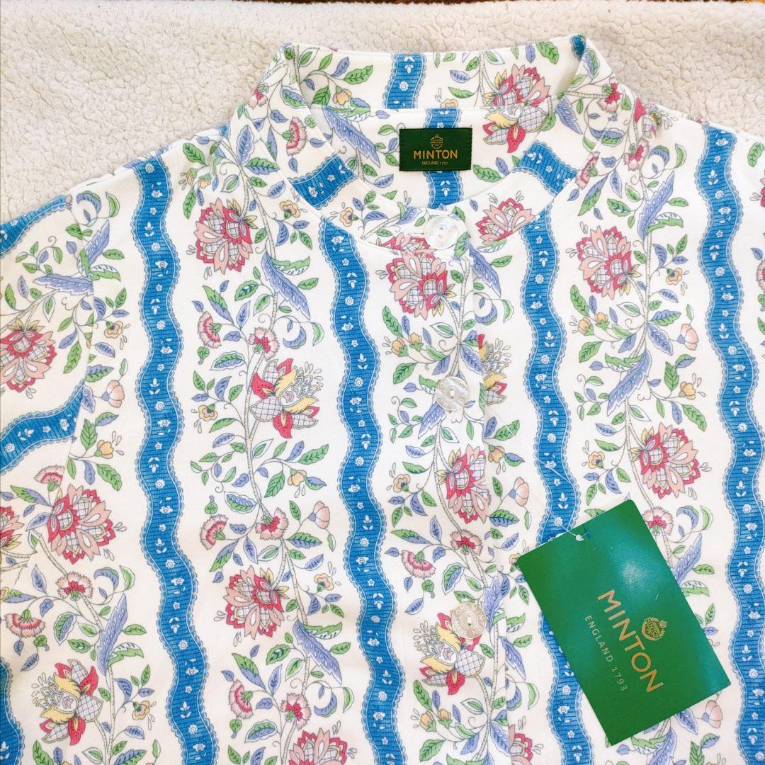 新品 タグ付 MINTON 長袖パジャマ上下セット Wacoal L 花柄