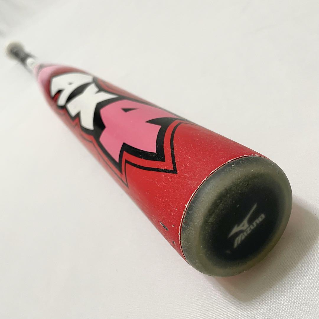⚾️激レア良品★ミズノ ソフトボール3号バット AX4 エーエックス4 赤 ピンク 画像5