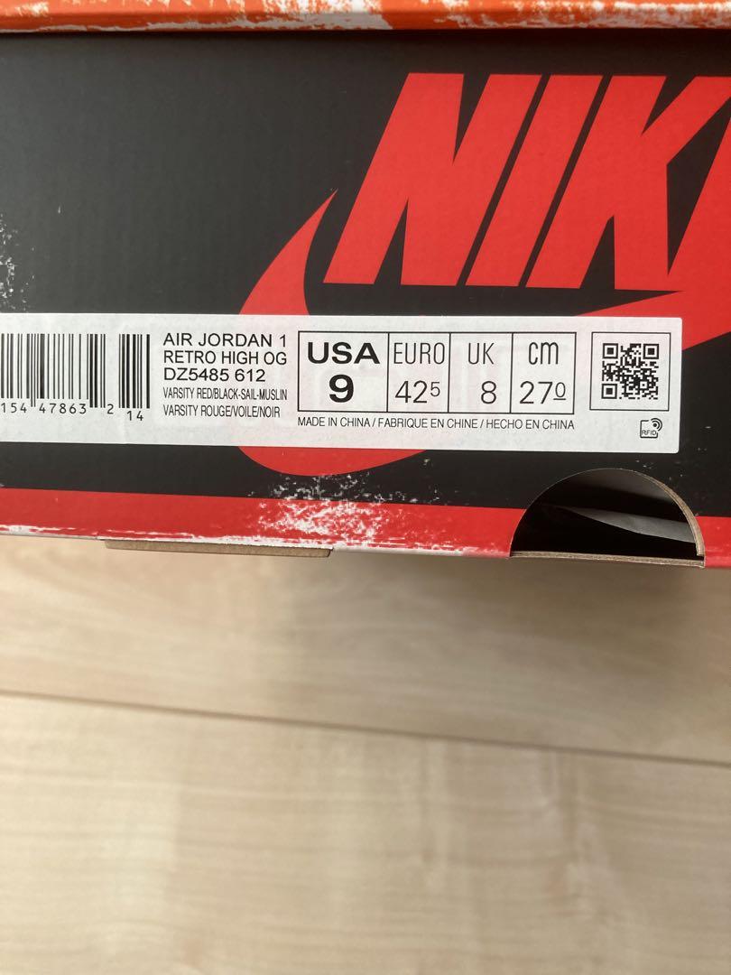 エアジョーダン 1 RETRO HIGH OG 27.0 cm 新品